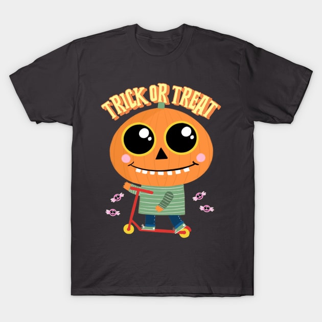 Trick or treat T-Shirt by Biddie Gander Designs